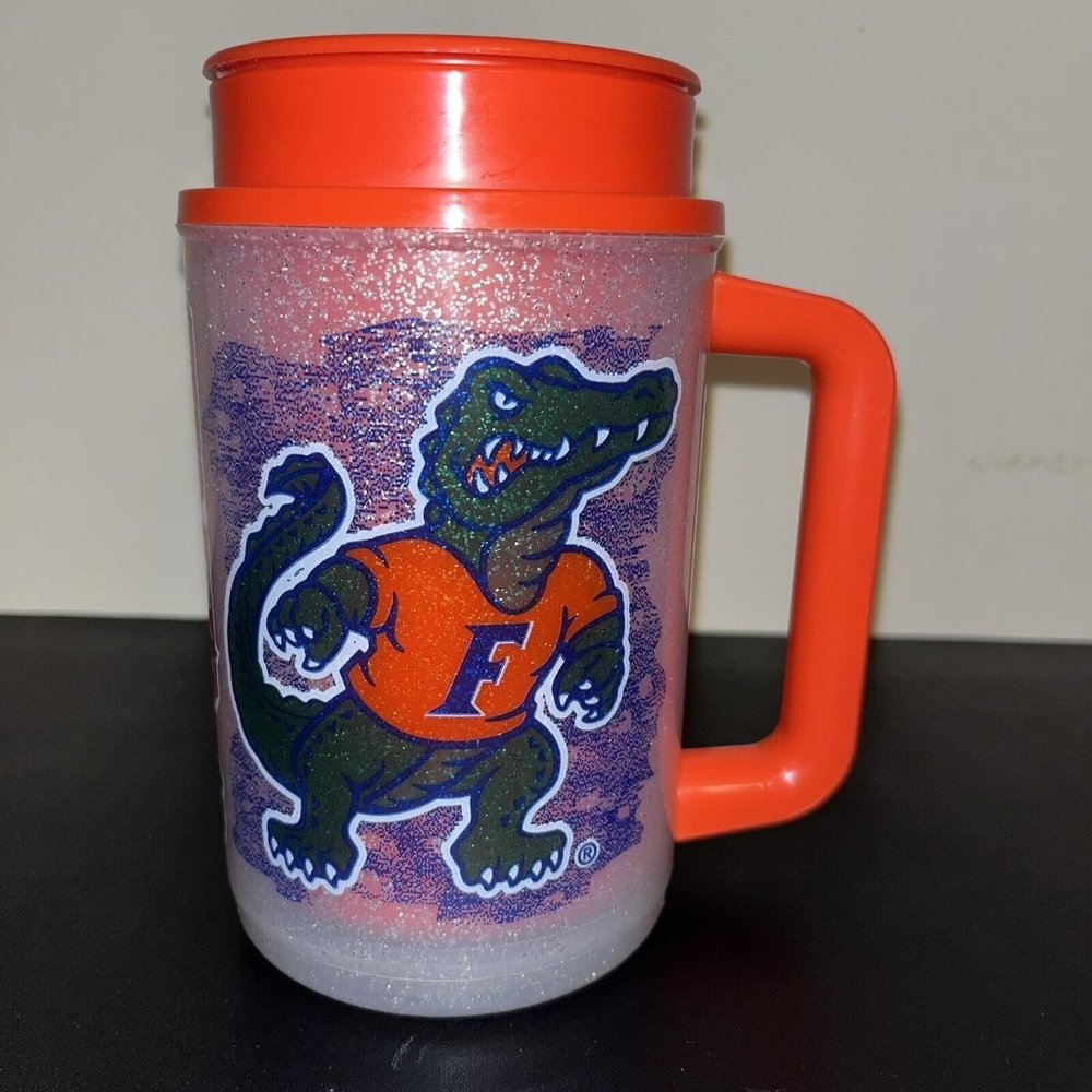 University of Florida Football GATORS 12oz Insulated Travel Mug Thermo Orange